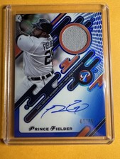 2025 Topps Pristine Prince Fielder Auto Game-Used Patch 41/75 BLUE Tigers