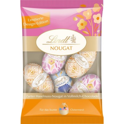 Lindt Deko Edition Nougat Eier bunte süße Schokoladen Eier 90g