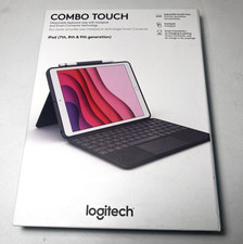 LOGITECH Combo Touch iPad KEYBOARD CASE 7th, 8th, 9th Gen TRACKPAD Graphite NEW