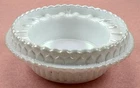 VINTAGE SIGNED FENTON IRIDESCENT MILK GLASS FAIRY LAMP BASE ONLY