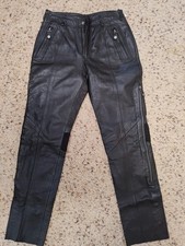 Vintage Harley-Davidson Pants Womens 6 Black Leather Motorcycle Riding 90s