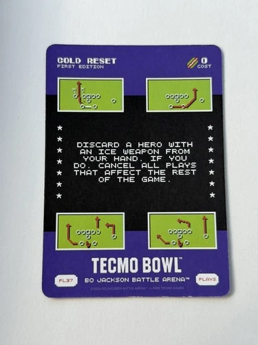 Bo Jackson Battle Arena Tecmo Bowl GOLD RESET PL-37 SSP 1st Edition