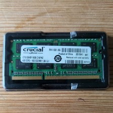 4GB Crucial CT51264BF160B.C16FKD PC3-12800S Laptop SODIMM Memory RAM