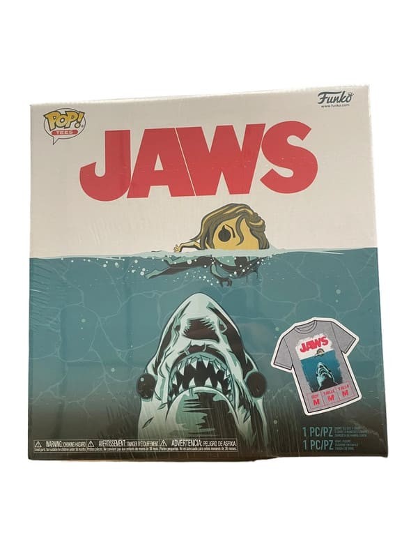 Figurine Funko Pop Jaws et T-shirt M pour soirée cinéma les dents de la mer