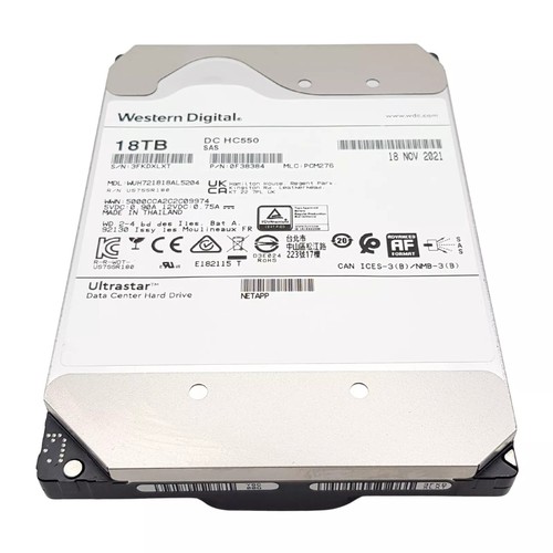 Disque dur NetApp WD (WUH72118AL5204) 18 To DC HC550 (LFF 3,5 pouces) SAS-3 12G 7,2K 512 Mo - Photo 3/3