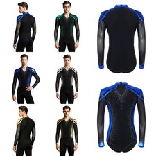 Men Dance Leotard Gymnastics Bodysuit Stage Figure Skating V Neck Latin Sport