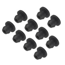10Pcs Silicone Snap in Locking Hole Plugs Seal Cover Panel Round 5mm Black
