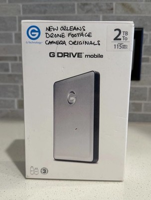 G-Technology 2TB G-DRIVE Mobile USB 3.1 USB-C USB-A Portable External Hard Drive