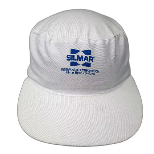 Silmar Interplastic Corporation Logo Army Cap Hat White Blue OS Cotton Fitted