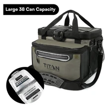 Titan by Arctic Zone 38 Can 25 Quart Iceless Soft Cooler With Ice Blanket NEW