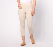 Belle by Kim Gravel Women's Pants Sz 10 Reg Coastal Crop Perfect Brown A640318