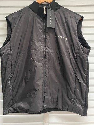 JOHN RICHMOND Weste schwarz Größe 48 UK 38 Medium Herren ärmellose Jacke Candela