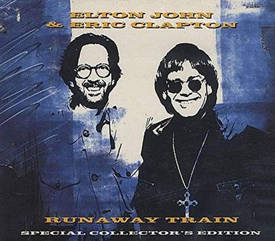 ELTON JOHN & ERIC CLAPTON. RUNAWAY TRAIN. 1992 COLLECTORS EDITION ... -  CD 1SVG