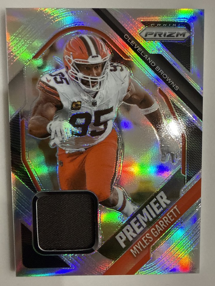 2025 Panini Prizm Premier Myles Garrett #PJY-MGT Jersey Relic