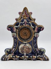 Rare Antique 19th C Porcelain Majelica Mantel...