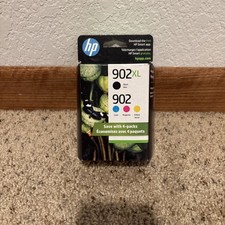 New, Sealed HP 902xl Black 902 Tri Color Cartridge Set