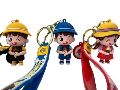 CUTE GIRL ANIME KEYCHAIN 3D SLICON KEYCHAIN 3D 3''