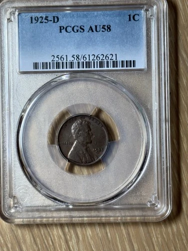 1925-D Lincoln Wheat Cent AU 58 BN