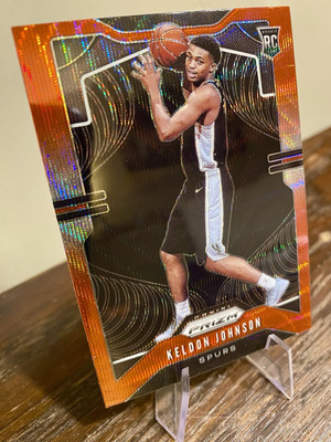 Panini Prizm 19-20 Keldon Johnson San Antonio Spurs #273 RC  Ruby Wave Prizm
