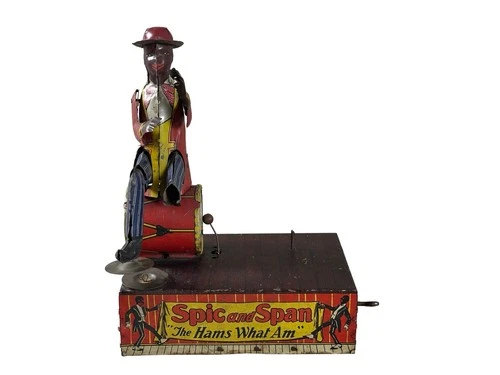 Antique Wind-Up Marx Lithographed Tin Toy Spic and Span Band PARTS INCOMPLETE