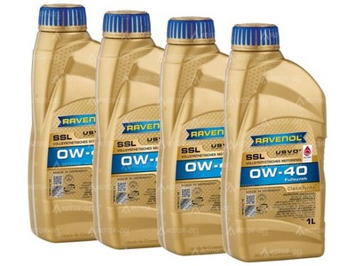 4 Liter (4x1L) RAVENOLSuper Synthetik Öl SSL SAE 0W-40 Motoröl 11