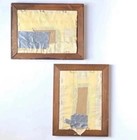 Vintage Handmade Cross Stitch Set Of Bears Framed Fishing & With Bottle — photo 2