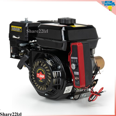 #ad #ad 7.5HP Electric Start Horizontal Engine 4 Stroke Go Kart Gas Engine Motor 212CC $138.98