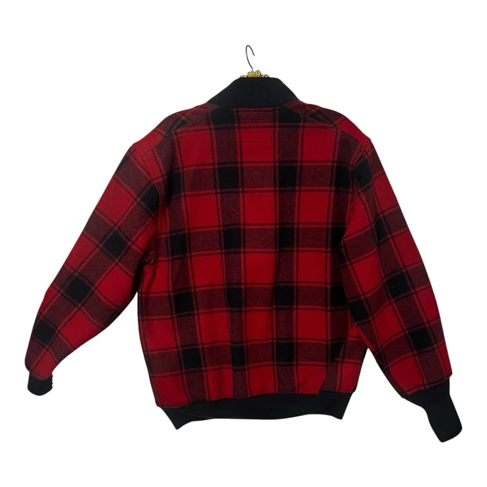 FILSON Red Black Plaid Wool Bomber Jacket S NWT - Image 2 of 4