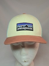 Patagonia Kids  Trucker Hat NWT Organic Cotton Mesh Adjustable Cap Aqua Peach