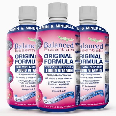 Wellgenix Balanced Essentials Plus New Formula - Liquid Vitamin - Complete Mu...