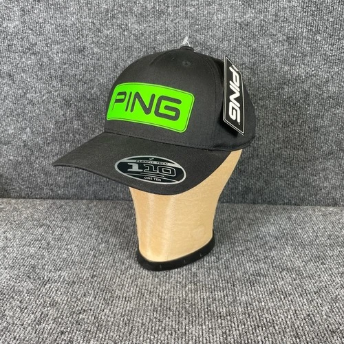New Ping Black Adjustable Snapback Men’s Golf Hat One Ten A10