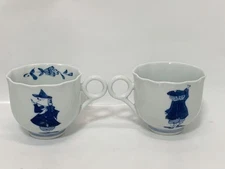 Yamato Ceramics Aoka Ijinzukushi Mini Mug 2p /Only USA DDP shipping