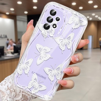 Funda Transparente Mariposa Para Samsung GALAXY A53 5G Corners Shockproof Women