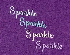 SPARKLE word die cuts scrapbook cards