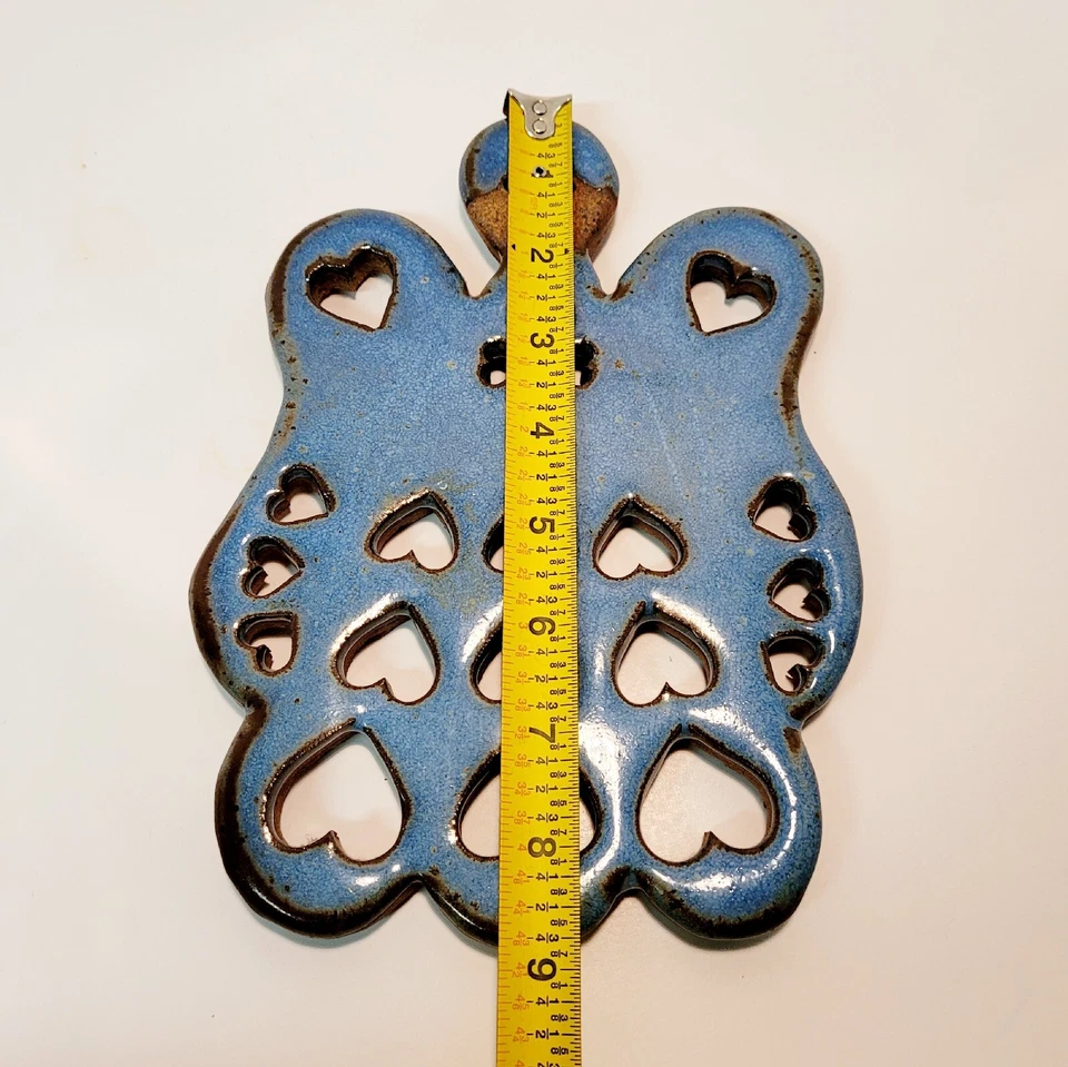 Remache de cerámica de terracota esmaltado azul ángel cerámica artística Carmel-by-the-Sea Calif Foto 4 de 4