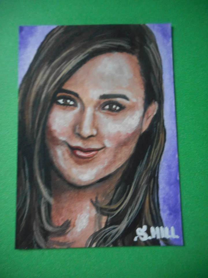 Ziva NCIS Cote De Pablo Sketch Card ACEO Original 1/1 Hand painted S.Hill - Image 3 of 4