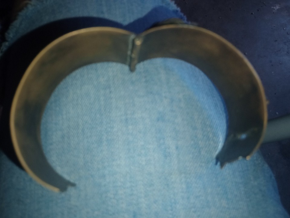 Vintage Brass, Copper And Carved Bakelite Hinged Cuff Bracelet