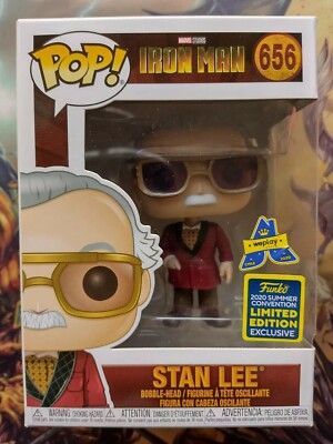  IN HAND Funko POP! MARVEL IRON MAN #656 STAN LEE 2020 SDCC weplay  w/Protector