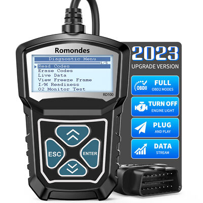 2025 Romondes RD100 Automotive OBD2 Scanner Code Reader Check Engine Light Tool
