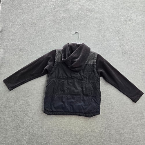The North Face Boys Sweatshirt XS Black Full Zip Hooded Puffer Vest Fleece - Picture 10 of 12