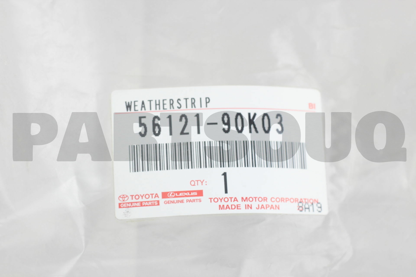 5612190K03 Genuine Toyota WEATHERSTRIP, WINDSHIELD 56121-90K03 | eBay 