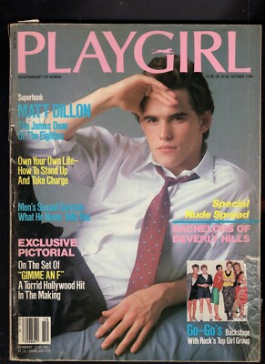 PLAYGIRL 10-84 HAIRY SCOTT STRIPPERS MATT DILLON BEV HILLS MEN HOT OCTOBER 1984