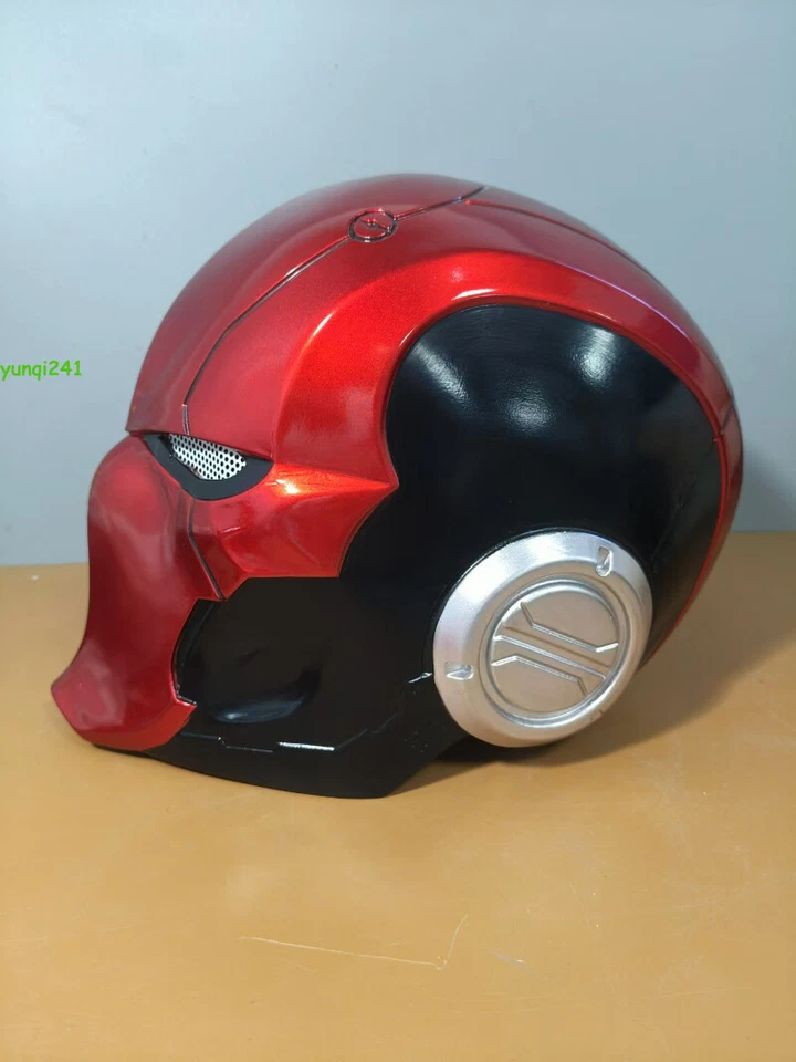 Casco de Batman Caperucita Roja Máscara de demonio de fuego Cos1:1 superhéroe Halloween Foto 3 de 4