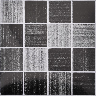 30Pcs 3D Wall Stickers, 10 x 10cm Square Mosaic Tile Wallpaper Waterproof Gray