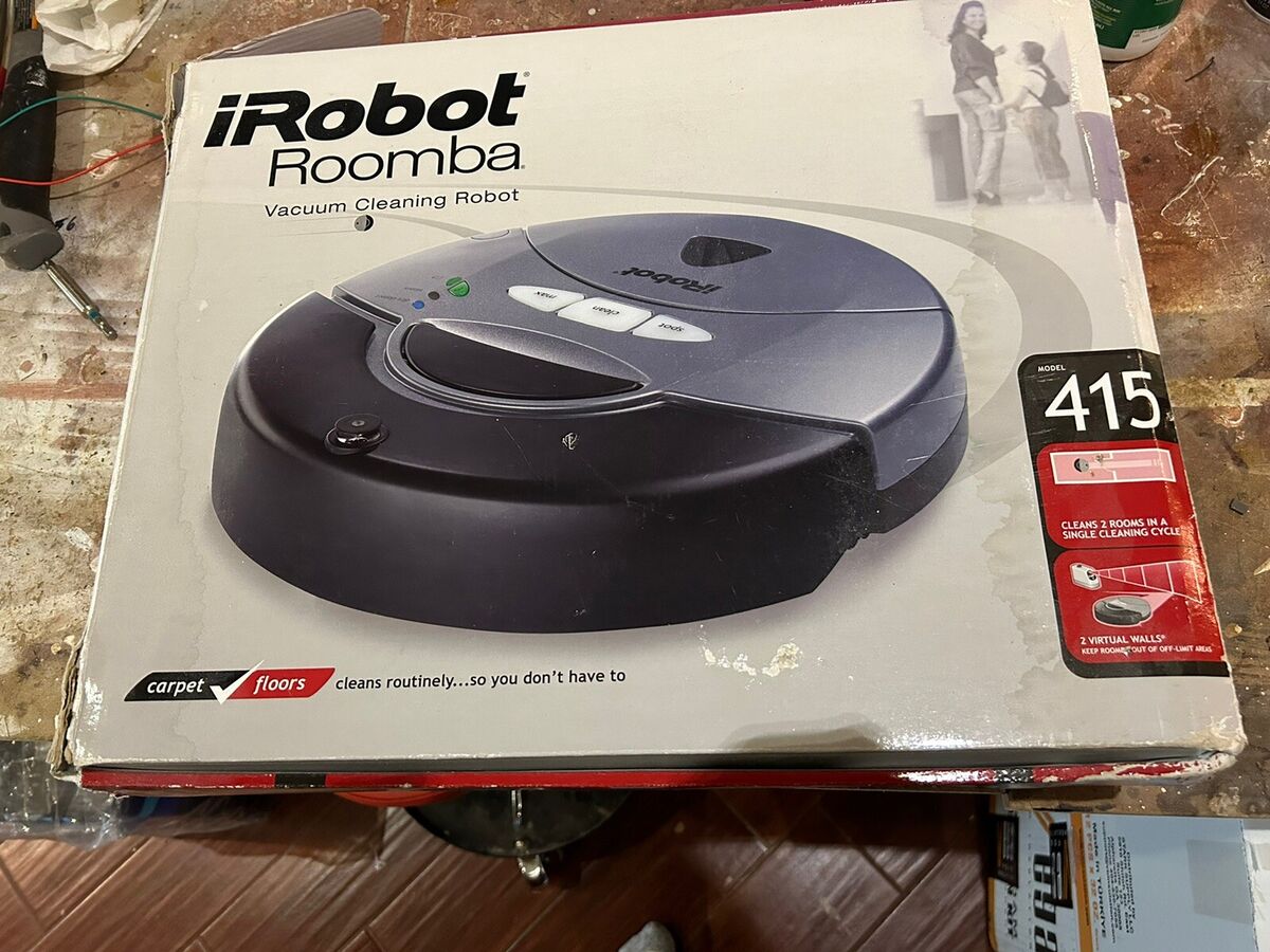 I-Robot Roomba Vacuum Cleaning IRobot 415 Vacuuming Robotic I-Robot Roomba Vacuum Cleaning IRobot 415 Vacuuming Robotic