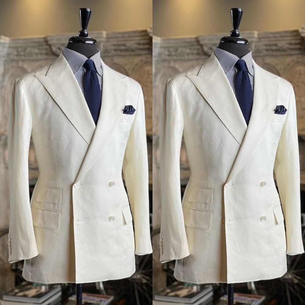 Abito slim fit bianco da uomo per occasioni formali
