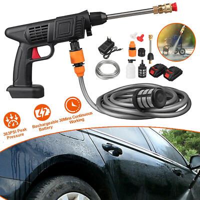 Akku Hochdruckreiniger High-Pressure Cleaner Auto Mobile Washer Spray Gun Set DE