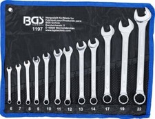 Serie da 12 chiavi combinate Fermec BGS1197-6/7/8/9/10/11/12/13/14/17/19/22