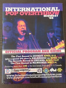 International Pop Overthrow Festival Program, 2008. POWER POP, MATERIAL ISSUE.