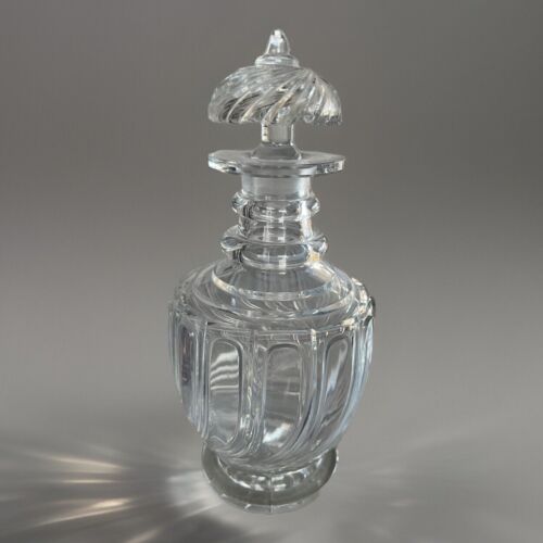 Antico decanter in vetro taglio Regency con tappo a fungo, C 1820 - Foto 2 di 14